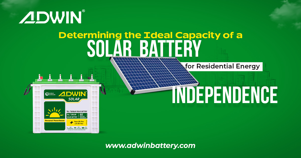 Determining the Ideal Capacity of a Solar Battery for Residential Energy Independence